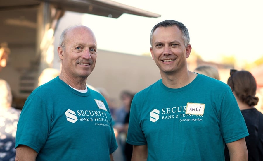 Gale Hoese, CEO, and Andy Schornack, President, at the 2025 Block Party