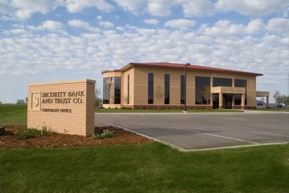 Security Bank & Trust Co. corporate office in Glencoe, Minnesota, home of the Trust Department