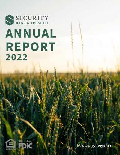Cover of the 2022 Security Bank & Trust Co. Annual Report