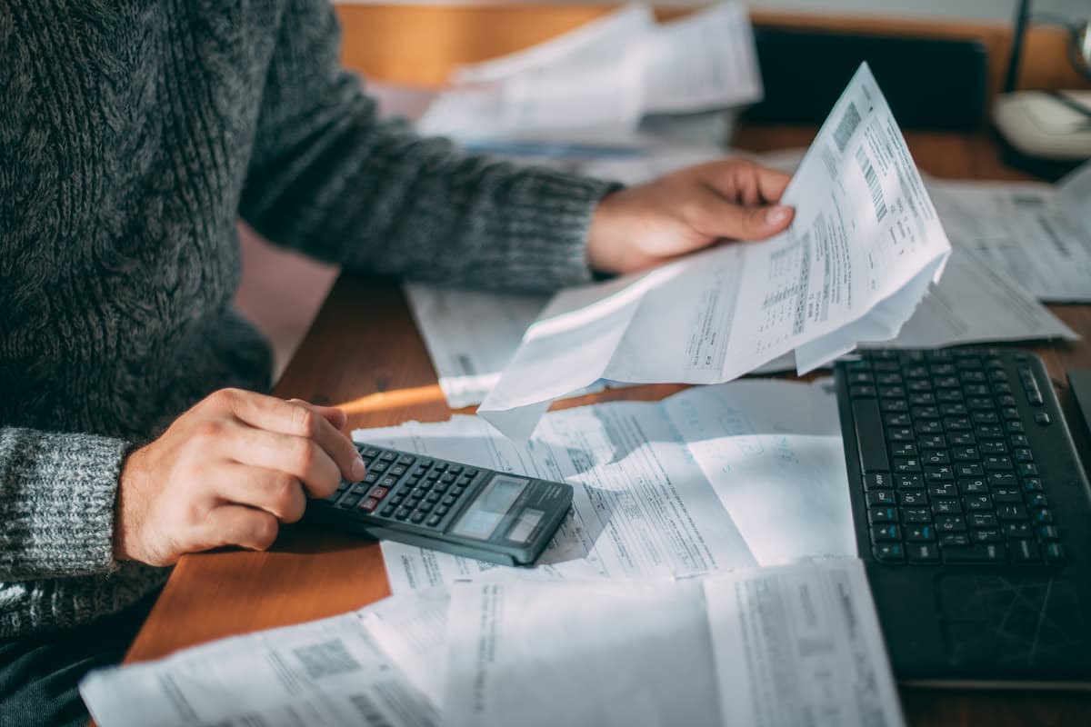 person reviewing financial documents